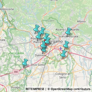 Mappa Via M. L. Cadorna, 24048 Treviolo BG, Italia (5.05)