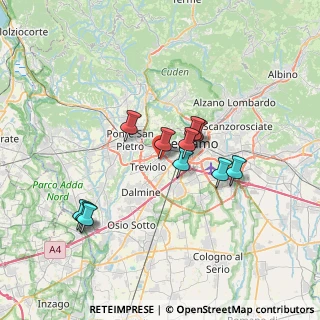 Mappa Via M. L. Cadorna, 24048 Treviolo BG, Italia (6.00182)