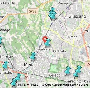 Mappa Via Fratelli Bandiera, 22060 Cabiate CO, Italia (3.15769)