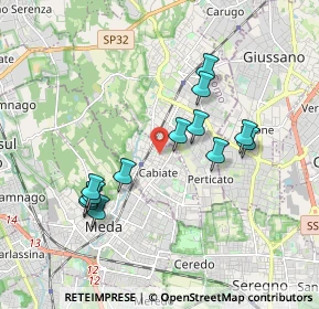 Mappa Via Fratelli Bandiera, 22060 Cabiate CO, Italia (1.75615)