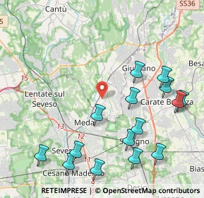 Mappa Via Fratelli Bandiera, 22060 Cabiate CO, Italia (4.88267)