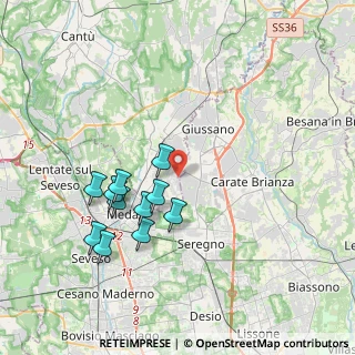 Mappa Via Sant'Alessandro, 22060 Mariano Comense CO, Italia (3.59636)