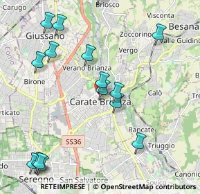 Mappa Piazza Caduti della Libertà, 20841 Carate Brianza MB, Italia (2.43)