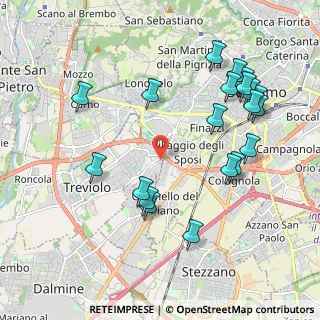 Mappa Via Fratelli Bandiera, 24021 Treviolo BG, Italia (2.2135)