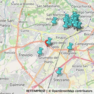 Mappa Via Fratelli Bandiera, 24021 Treviolo BG, Italia (2.593)