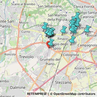 Mappa Via Fratelli Bandiera, 24021 Treviolo BG, Italia (1.8675)
