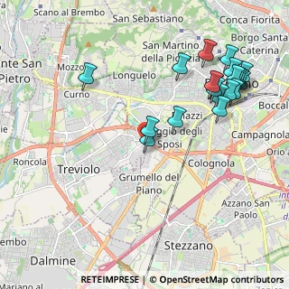 Mappa Via Fratelli Bandiera, 24021 Treviolo BG, Italia (2.331)