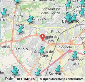 Mappa Via Fratelli Bandiera, 24021 Treviolo BG, Italia (3.36353)