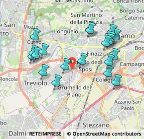 Mappa Via Fratelli Bandiera, 24021 Treviolo BG, Italia (1.942)
