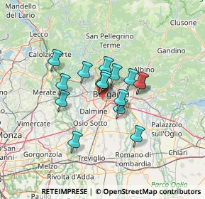 Mappa Via Fratelli Bandiera, 24021 Treviolo BG, Italia (9.17688)