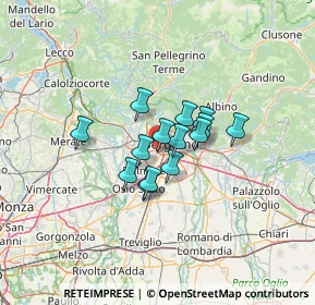 Mappa Via Fratelli Bandiera, 24021 Treviolo BG, Italia (7.99643)