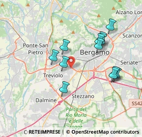 Mappa Via Fratelli Bandiera, 24021 Treviolo BG, Italia (3.52917)