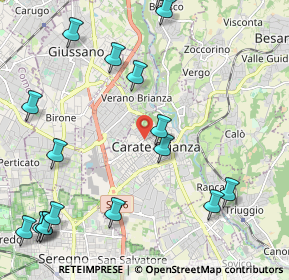 Mappa Via Cesare Battisti, 20841 Carate Brianza MB, Italia (2.81235)