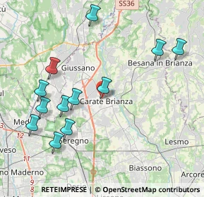 Mappa Via Cesare Battisti, 20841 Carate Brianza MB, Italia (4.41667)