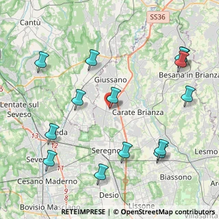Mappa Via Pola, 20833 Giussano MB, Italia (5.055)