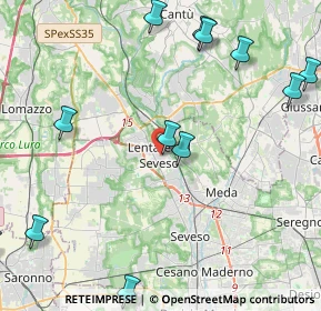 Mappa Via Giacomo Matteotti, 20823 Lentate sul Seveso MB, Italia (5.84846)
