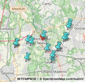 Mappa Via Giacomo Matteotti, 20823 Lentate sul Seveso MB, Italia (3.69533)