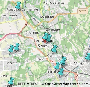 Mappa Via Giacomo Matteotti, 20823 Lentate sul Seveso MB, Italia (2.54583)
