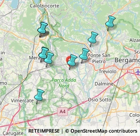 Mappa Via Lombardia, 24030 Medolago BG, Italia (7.15273)