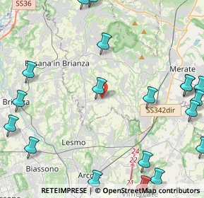 Mappa Via Giacomo Puccini, 23880 Cortenova LC, Italia (6.4255)