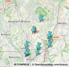Mappa Via Giacomo Puccini, 23880 Cortenova LC, Italia (3.98909)