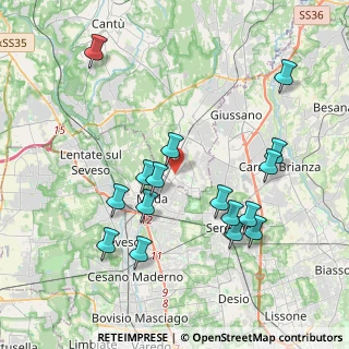 Mappa Via Dante Alighieri, 22060 Cabiate CO, Italia (4.045)