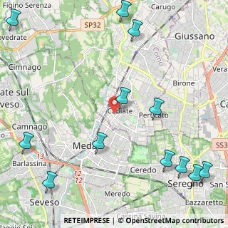 Mappa Via Dante Alighieri, 22060 Cabiate CO, Italia (3.065)