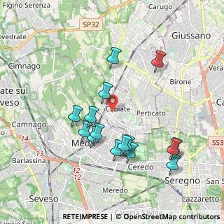 Mappa Via Dante Alighieri, 22060 Cabiate CO, Italia (1.892)