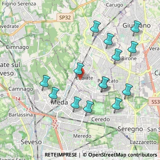Mappa Via Dante Alighieri, 22060 Cabiate CO, Italia (2.07286)