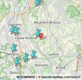 Mappa Via Monastero, 20842 Besana in Brianza MB, Italia (6.2425)