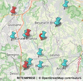 Mappa Via Monastero, 20842 Besana in Brianza MB, Italia (4.78143)