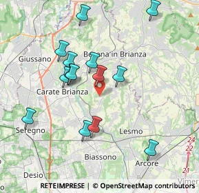 Mappa Via Monastero, 20842 Besana in Brianza MB, Italia (3.69714)