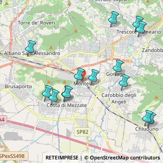 Mappa Via Adriano Brevi, 24060 Montello BG, Italia (2.43571)