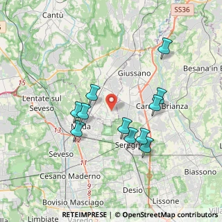Mappa Via Manzoni Alessandro, 22066 Mariano Comense CO, Italia (3.35455)