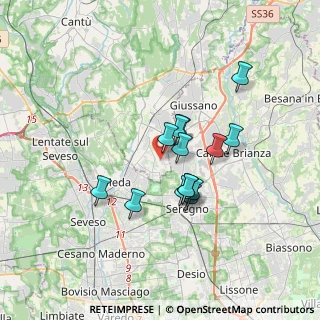 Mappa Via Manzoni Alessandro, 22066 Mariano Comense CO, Italia (2.66286)