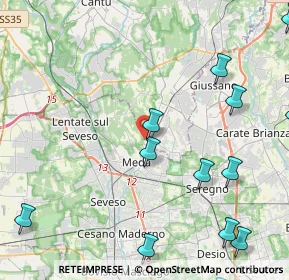 Mappa Via Varese, 20821 Meda MB, Italia (6.20071)