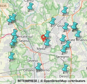 Mappa Via Varese, 20821 Meda MB, Italia (4.8955)