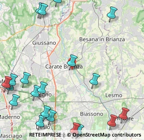 Mappa Via Privata Giovanni Boccaccio, 20841 Carate Brianza MB, Italia (6.2655)