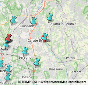 Mappa Via Privata Giovanni Boccaccio, 20841 Carate Brianza MB, Italia (6.53176)