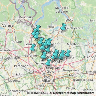 Mappa Via Padova, 20833 Giussano MB, Italia (9.7055)