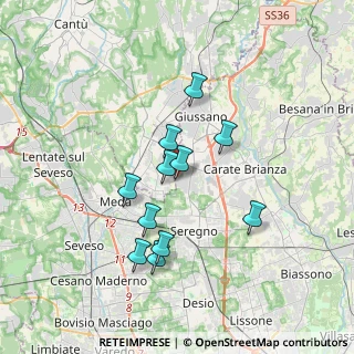 Mappa Via Padova, 20833 Giussano MB, Italia (3.00182)
