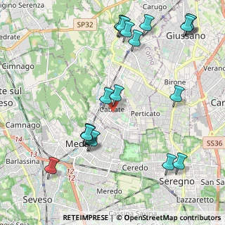 Mappa Via Ugo Foscolo, 22060 Cabiate CO, Italia (2.505)