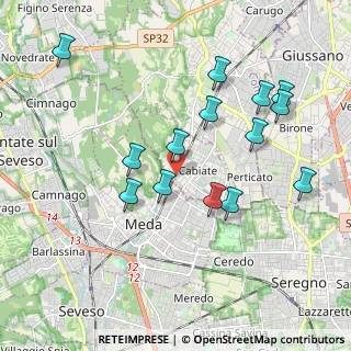 Mappa Via Francesco Petrarca, 22060 Cabiate CO, Italia (1.94286)