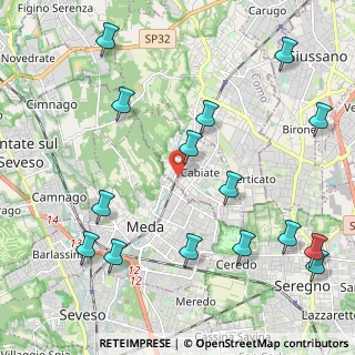 Mappa Via Francesco Petrarca, 22060 Cabiate CO, Italia (2.61733)