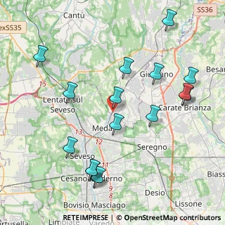 Mappa Via Francesco Petrarca, 22060 Cabiate CO, Italia (4.59875)