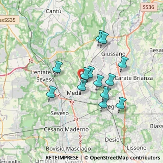 Mappa Via Francesco Petrarca, 22060 Cabiate CO, Italia (2.93846)