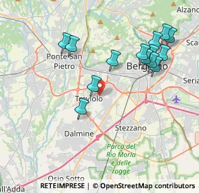 Mappa Via Giacomo Matteotti, 24048 Treviolo BG, Italia (4.08071)