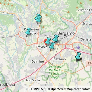 Mappa Via Giacomo Matteotti, 24048 Treviolo BG, Italia (4.11167)