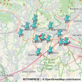 Mappa Via Giacomo Matteotti, 24048 Treviolo BG, Italia (3.444)