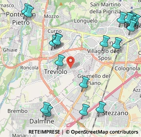 Mappa Via Giacomo Matteotti, 24048 Treviolo BG, Italia (2.8375)